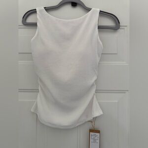 NWT - OGL Classic White Tank Top - built in bra with removable pads